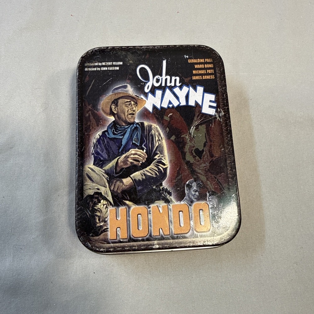 Vintage 2003 Vandor John Wayne "Hondo" Collectible Metal Keepsake Tin Empty